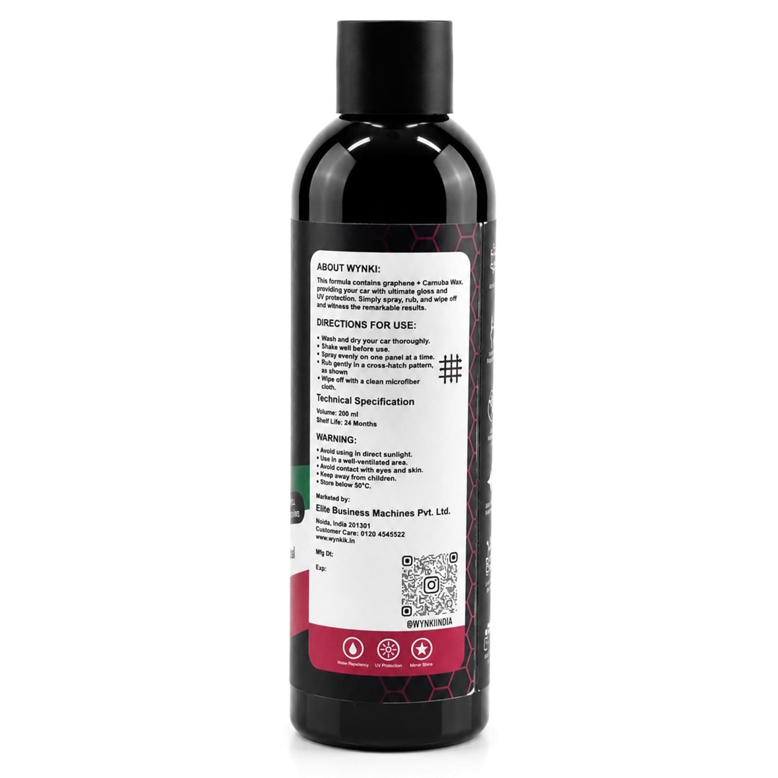 Wyniki Elemento Dark back label: directions for use, technical specification and warnings